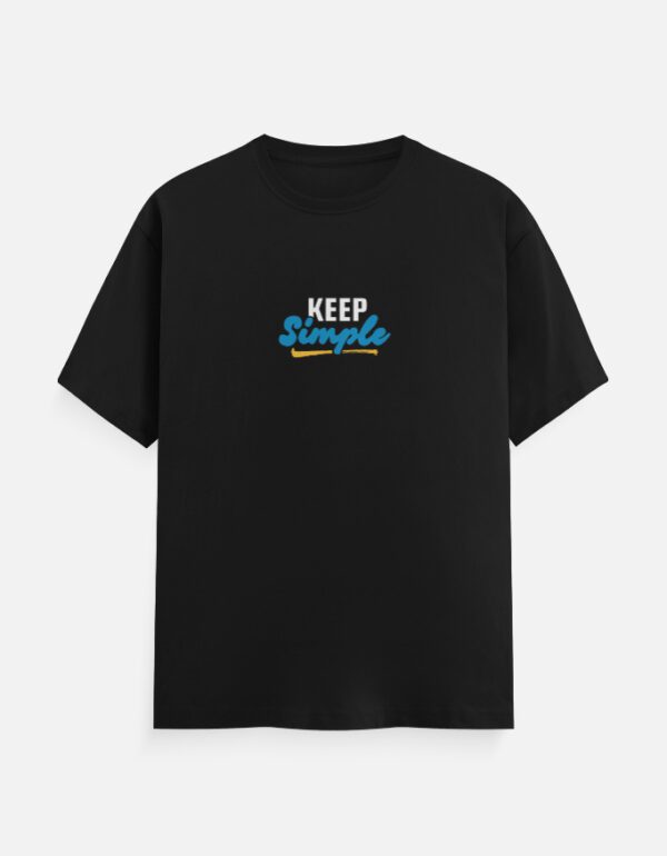 Round Neck Men’s ‘Keep Simple’ T-Shirt – Clean Style, Maximum Comfort!
