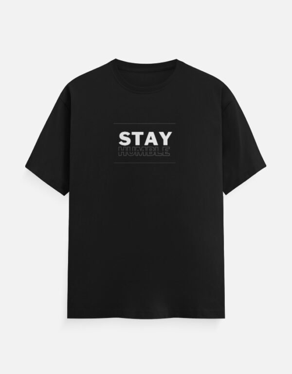 Round Neck Men’s ‘Stay Humble’ T-Shirt – Inspiring Style with Everyday Comfort!