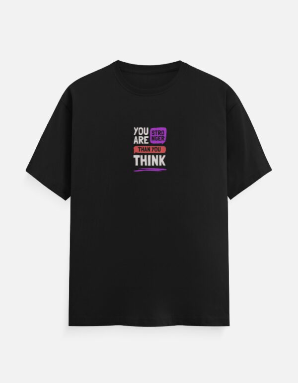 Round Neck Men’s ‘You Are Stronger Than You Think’ T-Shirt – Stay Confident and Comfortable!