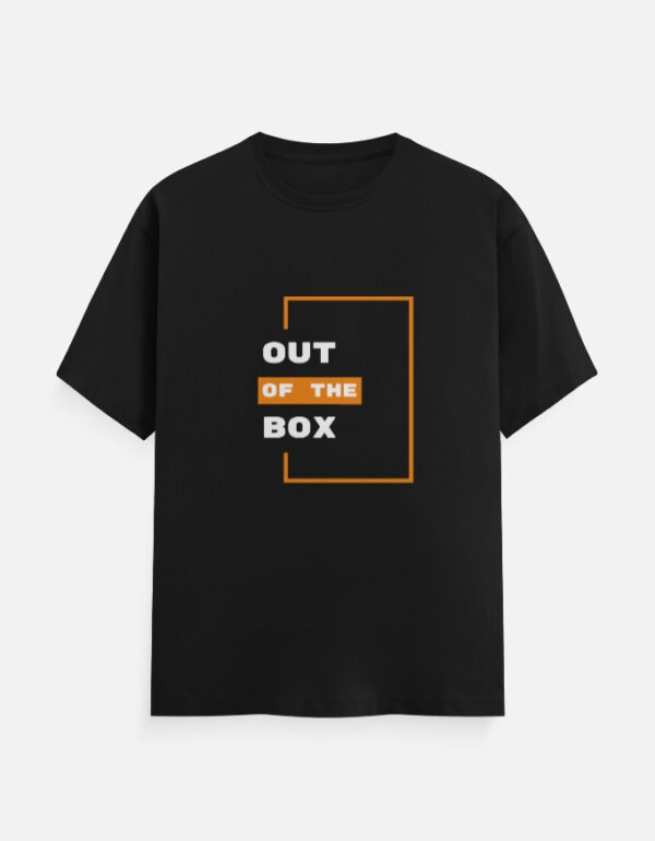 Round Neck Men’s ‘Out of the Box’ T-Shirt – Think Bold, Live Creative!