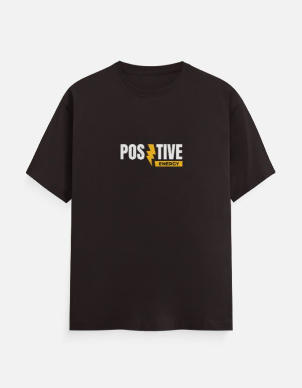 Round Neck Men’s “Positive Energy” T-Shirt – Stay Uplifted, Confident & Comfortable!