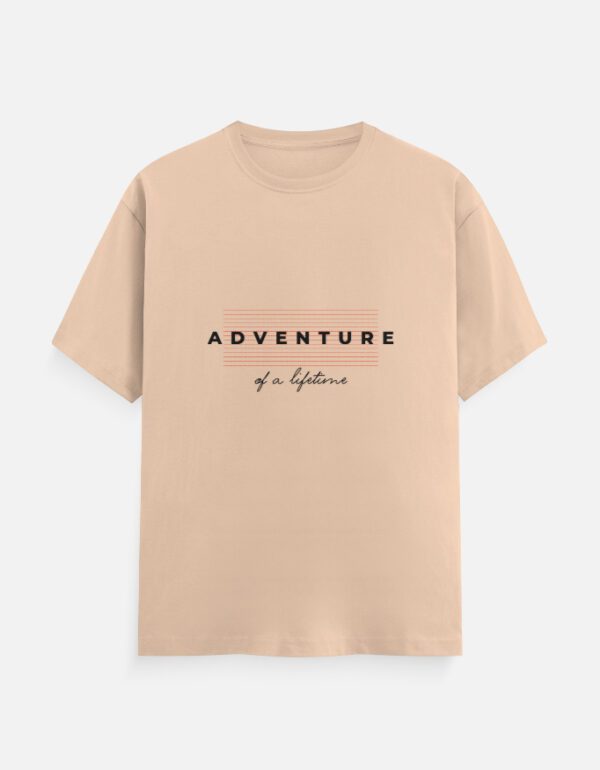 Round Neck Men’s ‘Adventure of a Lifetime’ T-Shirt – Embrace Excitement and Comfort!