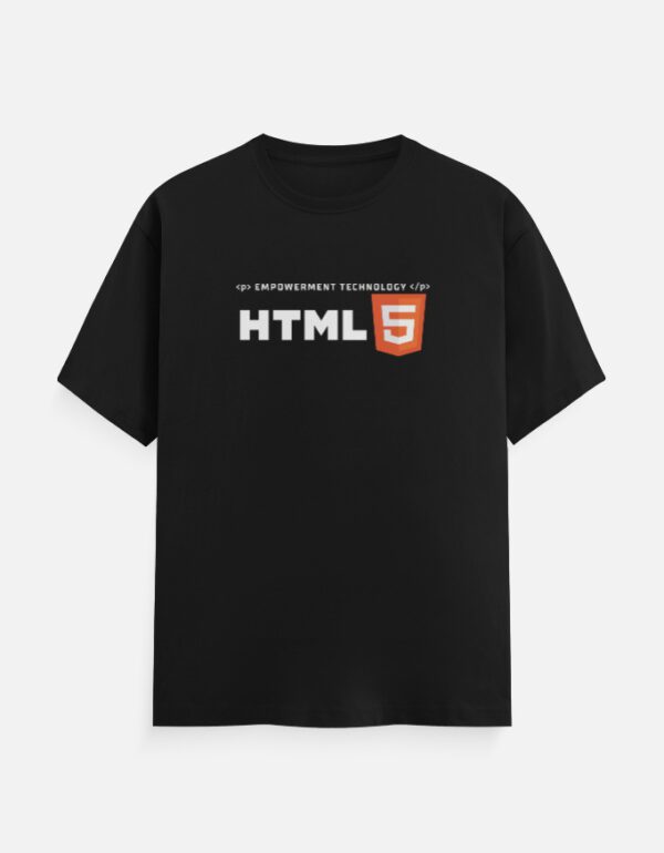 Round Neck Men’s ‘HTML 5’ T-Shirt – Clean Code Style with Everyday Comfort!