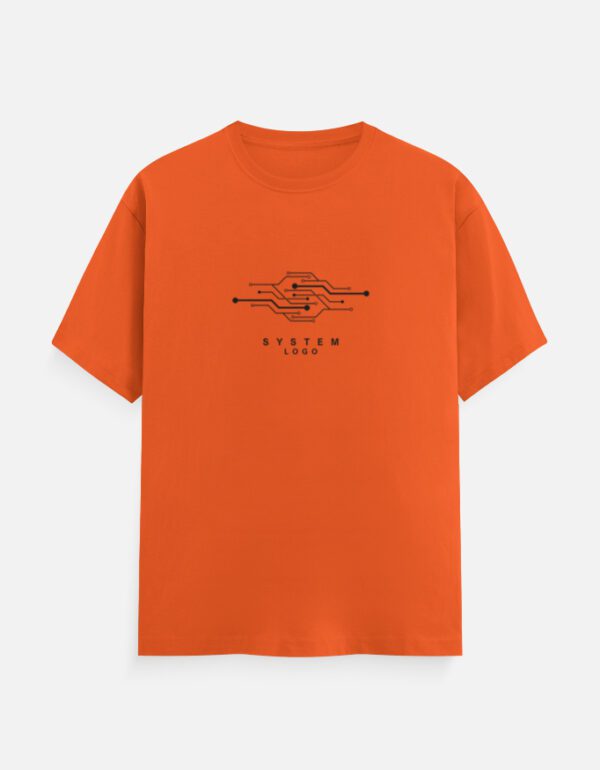 Round Neck Men’s ‘System Logo’ T-Shirt – Clean, Minimal, and Comfortable!