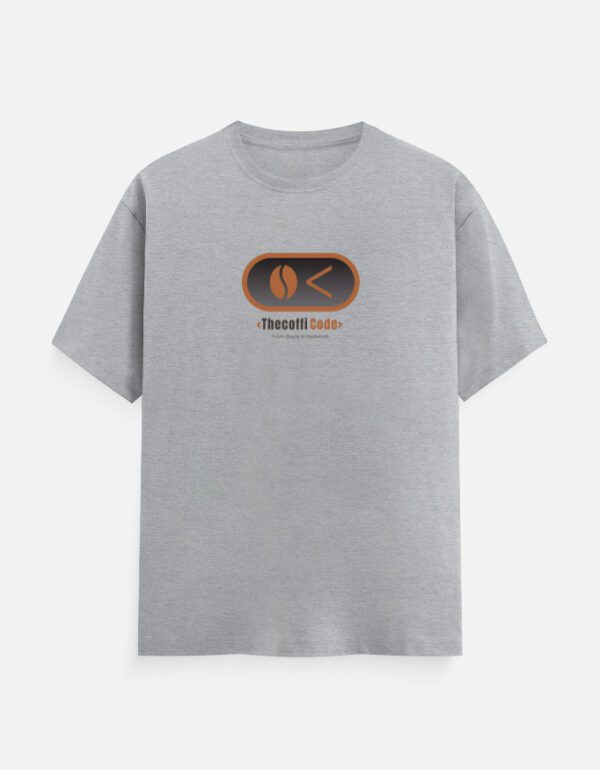 Round Neck Men’s ‘The Coffee Code’ T-Shirt – Fuel Your Day with Style & Comfort!