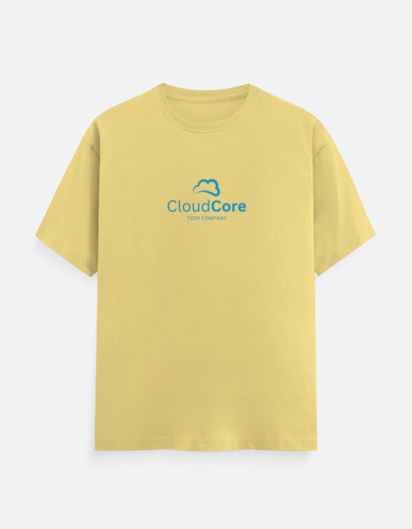 Round Neck Men’s ‘Cloudcore Tech Company’ T-Shirt – Modern, Minimal, and Comfortable!